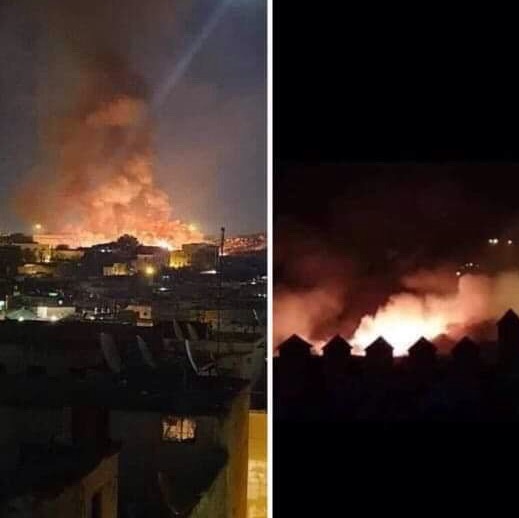عاجل :انفجارات في مدينة فاس بسبب اندلاع حريق داخل مستودع لاسطوانات الغاز