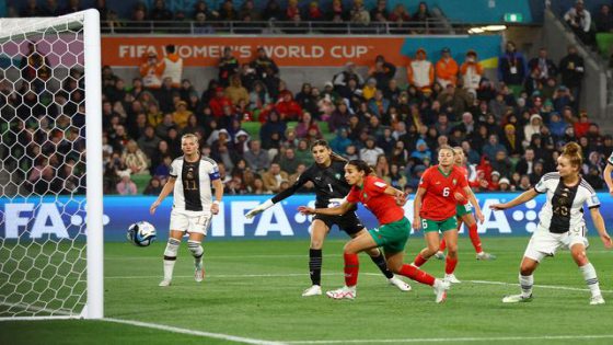 Soccer Football - FIFA Women’s World Cup Australia and New Zealand 2023 - Group H - Germany v Morocco - Melbourne Rectangular Stadium, Melbourne, Australia - July 24, 2023 Morocco's Hanane Ait El Haj scores an own goal and Germany's fourth REUTERS/Hannah Mckay