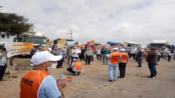 عمال شركة صوناسيد بالجرف الأصفر ينظمون وقفة احتجاجية