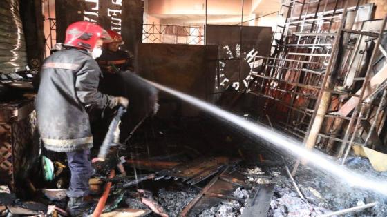 حريق مهول بمراكش و عناصر الوقاية المدنية تتدخل في الوقت المناسب
