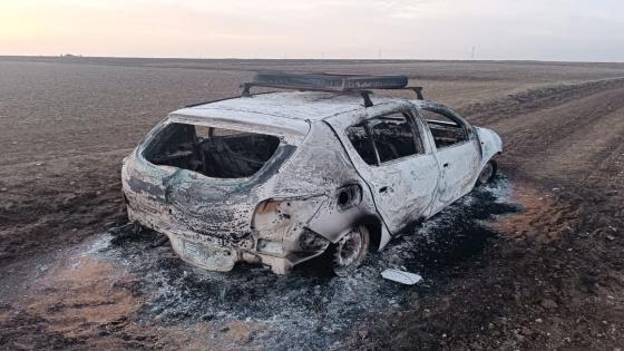 سرقة سيارة أجرة صغيرة ببرشيد بعد الاعتداء على السائق وحرقها ضواحي المدينة