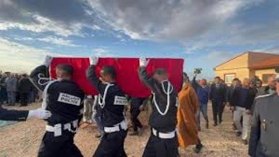 تشييع جثمان الشرطي شهيد الواجب بمسقط رأسه بإقليم قلعة السراغنة