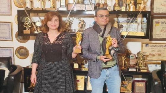 الفنانة إلهام شاهين تنشر صور تسلمها جائزة أفضل ممثلة سينما في الوطن العربي لعام 2020