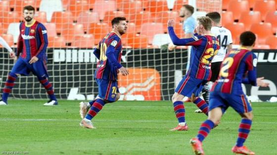 برشلونة يهزم فالنسيا في 12 دقيقة