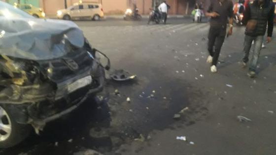 حادثة سير تختلف اصابة ثلاثة أفراد بمراكش