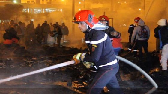 حريق مهول يلتهم منزلا بحي بطنجة