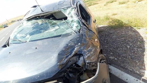 انقلاب سيارة خفيفة بمنعرج عين تالمست بأولاد أفرج