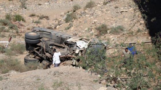 وفاة سائق شاحنة بعد انقلابها في واد ماسة