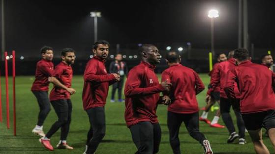 الأهلي يجري حصته تدريبية بملعب محمد الخامس