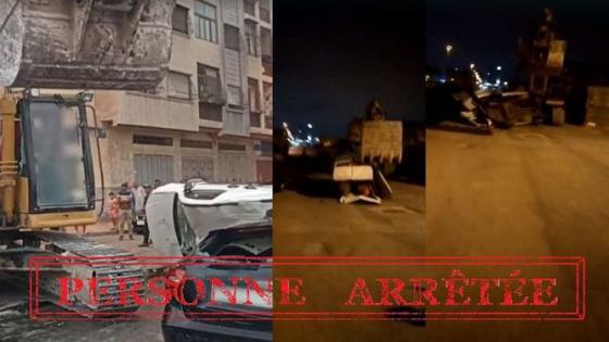 شرطة البرنوصي تعتقل شخصا استولى على آلة حفر وخرب سيارات وممتلكات الغير
