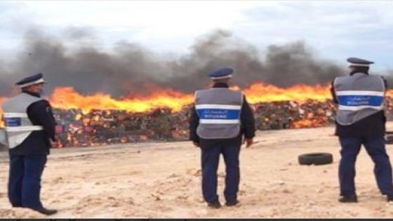 إتلاف كمية كبيرة من المخدرات بالقنيطرة