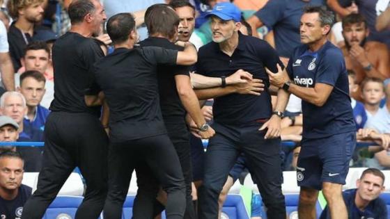 تشيلسي يتعادل مع توتنهام في الدوري الإنجليزي واشتباك عنيف بين كونتي وتوخيل والحكم يطردهما