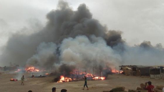 حريق بسوق العطاوية يخلف عدة خسائر مادية