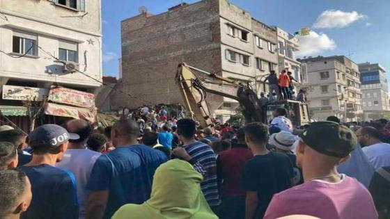 سقوط عمارة بشارع أبي شعيب الدكالي بحي الفرح