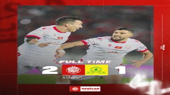 الوداد يفوز على صن داونز بهدفين لواحد في مباراة الذهاب لنهائي الدوري الإفريقي