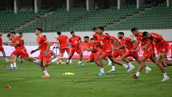 المنتخب الوطني يجري أخر حصة تدريبية قبل لقاء ليبيريا