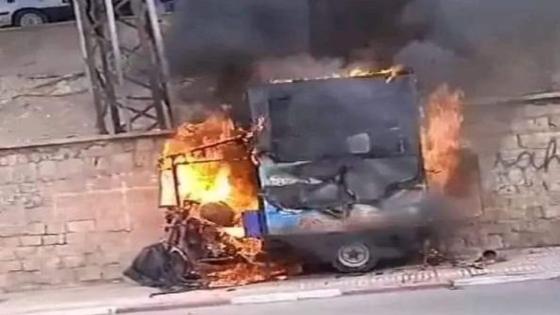حريق يلتهم دراجة نارية بايمنتانوت