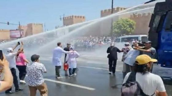 مسيرة الشغيلة الصحية تخلف إصابة العديد من المحتجين و القوات العمومية