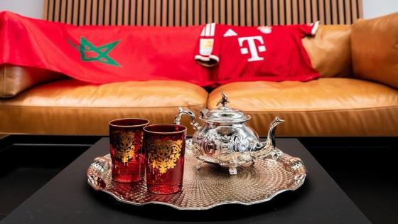 لاعبو المنتخب المغربي يحتفلون بانتقال صيباري إلى بايرن ميونخ