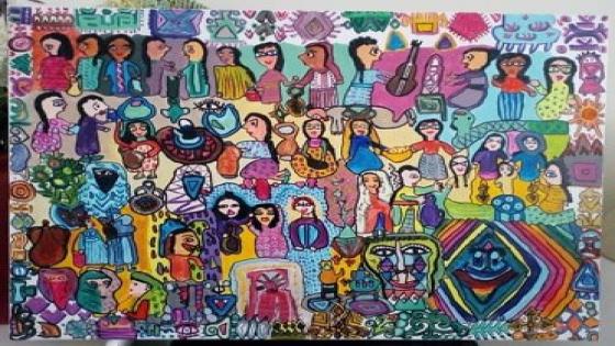 فنانة عصامية واقعية تحتفي بالمرأة في لوحاتها .