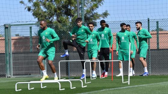 المنتخب الوطني يجري آخر حصة تدريبية قبل مواجهة الإكوادور
