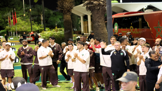 المنتخب المغربي لكرة القدم يصل إلى مطار الرباط – سلا