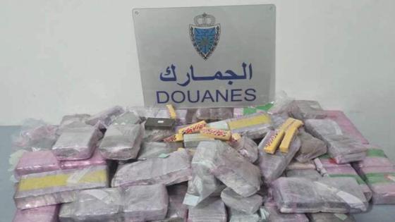 عناصر الجمارك تحبط تهريب 120 كيلوغراما من الشيرا بمعبر باب سبتة