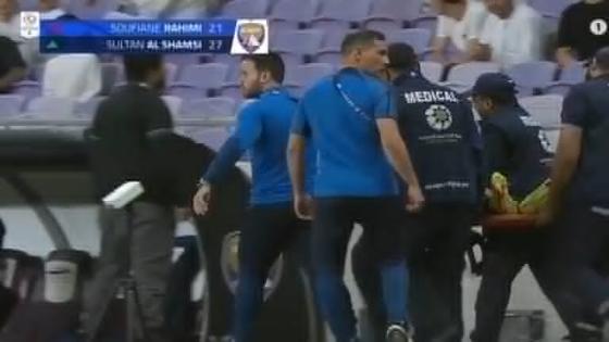 إصابة في الرأس تُفقد رحيمي الوعي بملعب العين
