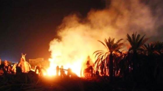 حريق مهول بواحة تيكسلت بإقليم طاطا يخلف العديد من الخسائر الجسيمة