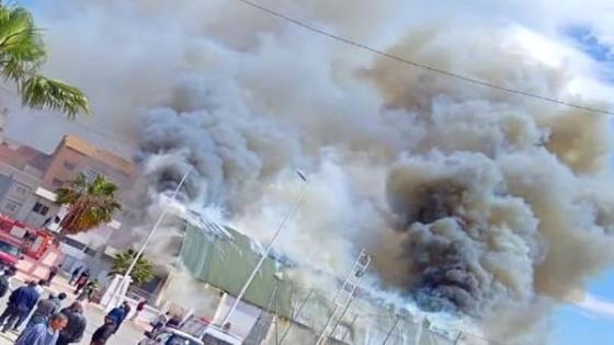 اندلاع حريق مهول بالمسبح البلدي بالناظور