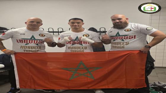 البطل المغربي ياسين محسون يفوز بنزاله الاحترافي ضمن السلسلة kombat fight club بالدانمارك.